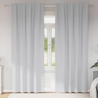 VidaXL Zwart-out gordijnen met ringen 2 pcs bleekgrijs 225 x 140 cm