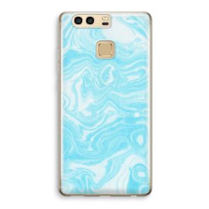 Waterverf blauw: Huawei P9 Transparant Hoesje