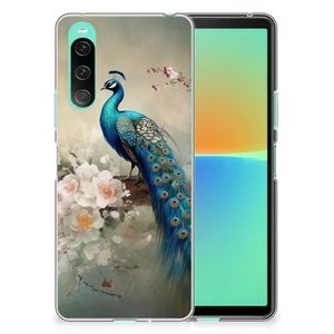 TPU Hoesje voor Sony Xperia 10 V Vintage Pauwen