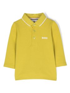 BOSS Kidswear polo à logo imprimé - Jaune