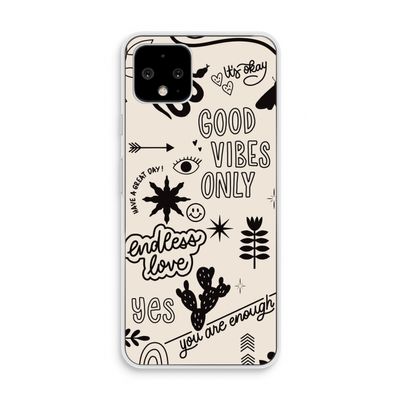 Good vibes: Pixel 4 Transparant Hoesje