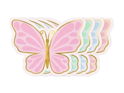 Vlinder Servetten Kleuren Mix (12st)