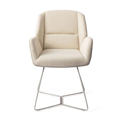 Jesper Home Myoko eetkamerstoel Sandy Hill beehive steel