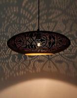 Hanglamp Ameera zwart/goud elipse