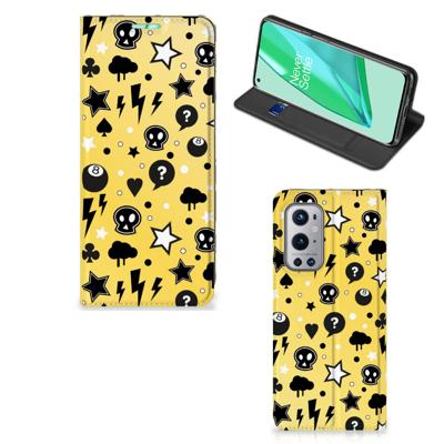 Mobiel BookCase OnePlus 9 Pro Punk Geel Mobiel BookCase OnePlus 9 Pro Punk Geel