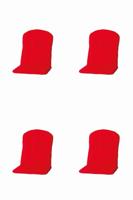 Kussen Kuip hoog 45x96 Panama rood (4 stuks) Madison - Madison