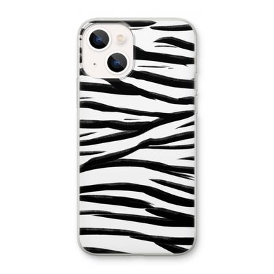 Zebra pattern: iPhone 13 mini Transparant Hoesje