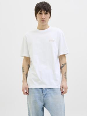 Jack & Jones Jjsummer Vibes Tee Ss Crew Neck Ln T-shirts White