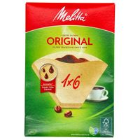 Melitta Filters 1x6 40 Stuks Bruin Melitta Filters 1x6 40 Stuks Bruin