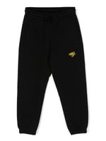 Off-White Kids logo-print cotton track pants - Noir