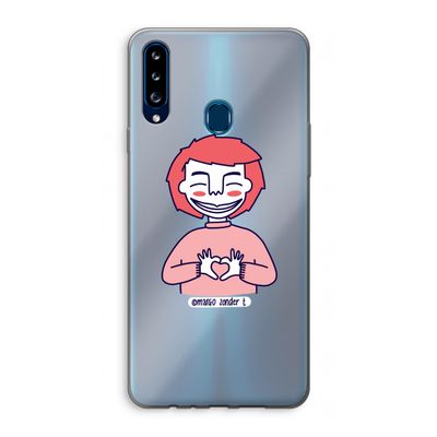 Hartje: Samsung Galaxy A20s Transparant Hoesje