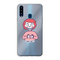 Hartje: Samsung Galaxy A20s Transparant Hoesje