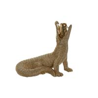 Decoratieve figuren Home ESPRIT Gouden Krokodiel 26,5 x 18 x 23,5 cm
