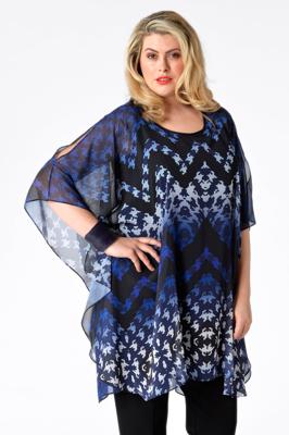 Yoek Tunic HAILEY | Blauw | Maat XL