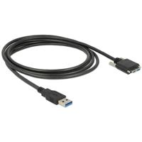 Delock 83599 USB-kabel USB-A stekker, USB-micro-B stekker 3.00 m Zwart