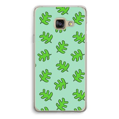 Groene blaadjes: Samsung Galaxy A3 (2016) Transparant Hoesje