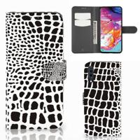 Samsung Galaxy A70 | Telefoonhoesje | Met pasjeshouder | Slangenprint