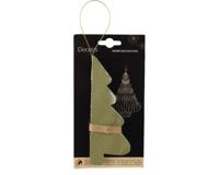 Kerstboom Decoris 3D papier groen 15cm