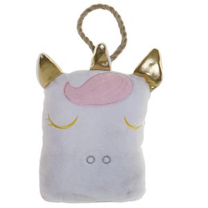 Deurstopper kinderkamer - 1 kilo gewicht - Unicorn/eenhoorn stijl - wit - 16 x 21 cm