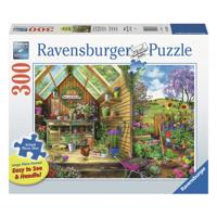 Ravensburger puzzel blik in het tuinhuis