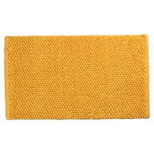 Differnz Popcorn badmat 100% katoen - geschikt voor vloerverwarming - 50 x 80 cm - oker