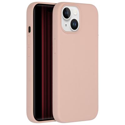 AccezzLiquid Silicone Backcover iPhone 15 Telefoonhoesje Roze