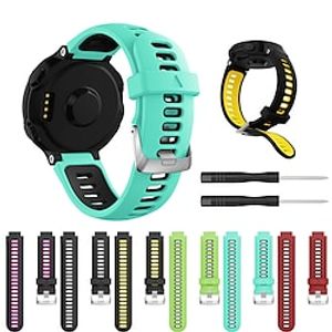 Horlogeband voor Garmin Forerunner 220/230/235/620/630/735XT Approach S20 / S6 / S5 Siliconen Vervanging Band Ademend Sportband Polsbandje Lightinthebox