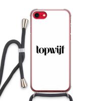 Topwijf Wit: iPhone SE 2020 Transparant Hoesje met koord