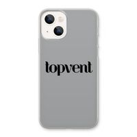 Topvent Grijs Zwart: iPhone 13 Transparant Hoesje