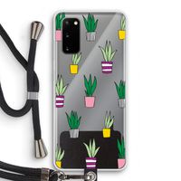 Sanseveria: Samsung Galaxy S20 Transparant Hoesje met koord