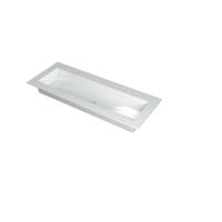 INK Kraft Wastafel Enkele Bak 2 Kraangaten - 1200x450x10 mm - Glans Wit