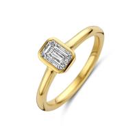 Luxueuze 14K Geelgouden Ring met Lab Grown Diamant - 7.5 mm Breed, 1.00 ct Diamantgewicht