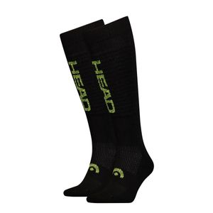 HEAD Skisokken Unisex Logo Kneehigh 2-pack Black Combo-39/42