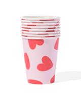 HEMA Beker hartjes 8 stuks (rood)