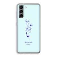 Bloom with grace: Samsung Galaxy S21 Transparant Hoesje