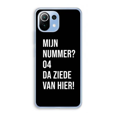 Da ziede van hier - Zwart: Xiaomi Mi 11 Lite Transparant Hoesje