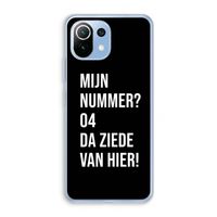 Da ziede van hier - Zwart: Xiaomi Mi 11 Lite Transparant Hoesje