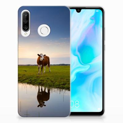 Huawei P30 Lite | TPU Hoesje | Koe