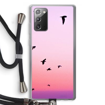 Fly away: Samsung Galaxy Note 20 / Note 20 5G Transparant Hoesje met koord