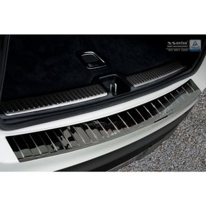 Zwart-Chroom RVS Bumper beschermer passend voor Mercedes GLC 2015- 'Ribs' AV251021