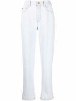 Brunello Cucinelli jean droit à taille haute - Bleu