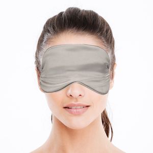 Luxe slaapmasker/ reismasker met  zachte vulling grijs   -