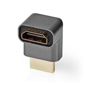 HDMI©-Adapter | HDMI Male / HDMI© Connector | HDMI Female / HDMI© Output | Verguld | 270° Geh