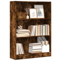 Boekenkast 80x24x109 cm bewerkt hout gerookt eikenkleurig