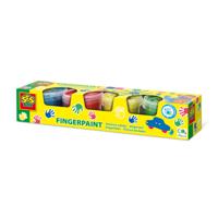 SES Creative Vingerverf 4 primaire kleuren x 110ml