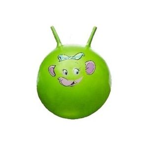 Skippybal met dieren gezicht groen 46 cm   -