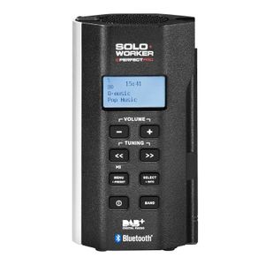 Perfectpro SWBT Soloworker DAB+ Bouwradio met FM RDS Bluetooth, Aux-in, Oplaadbaar