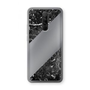 Zwart marmer: Xiaomi Redmi 9 Transparant Hoesje