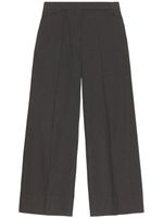 GANNI pantalon de tailleur à taille haute - Noir