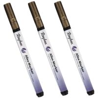 3x stuks gouden marker stift met een fijne punt